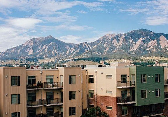 Flatirons view from the balcony