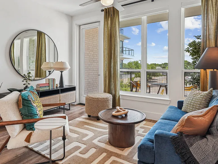 Living Room with Balcony and Hard Surface Flooring