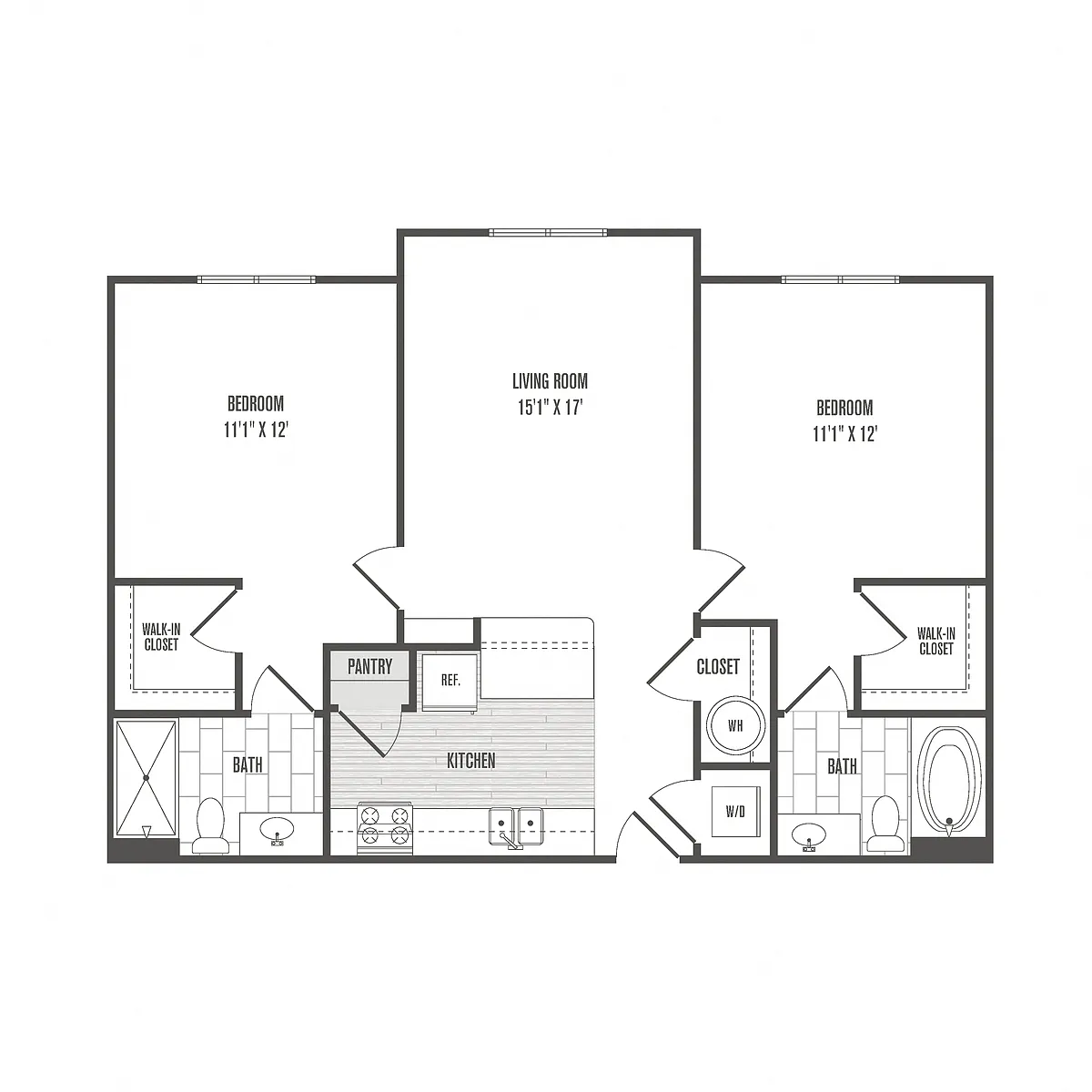 Floor plan Two Bedroom