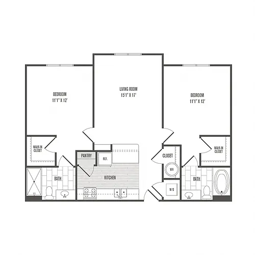 Floor plan Two Bedroom
