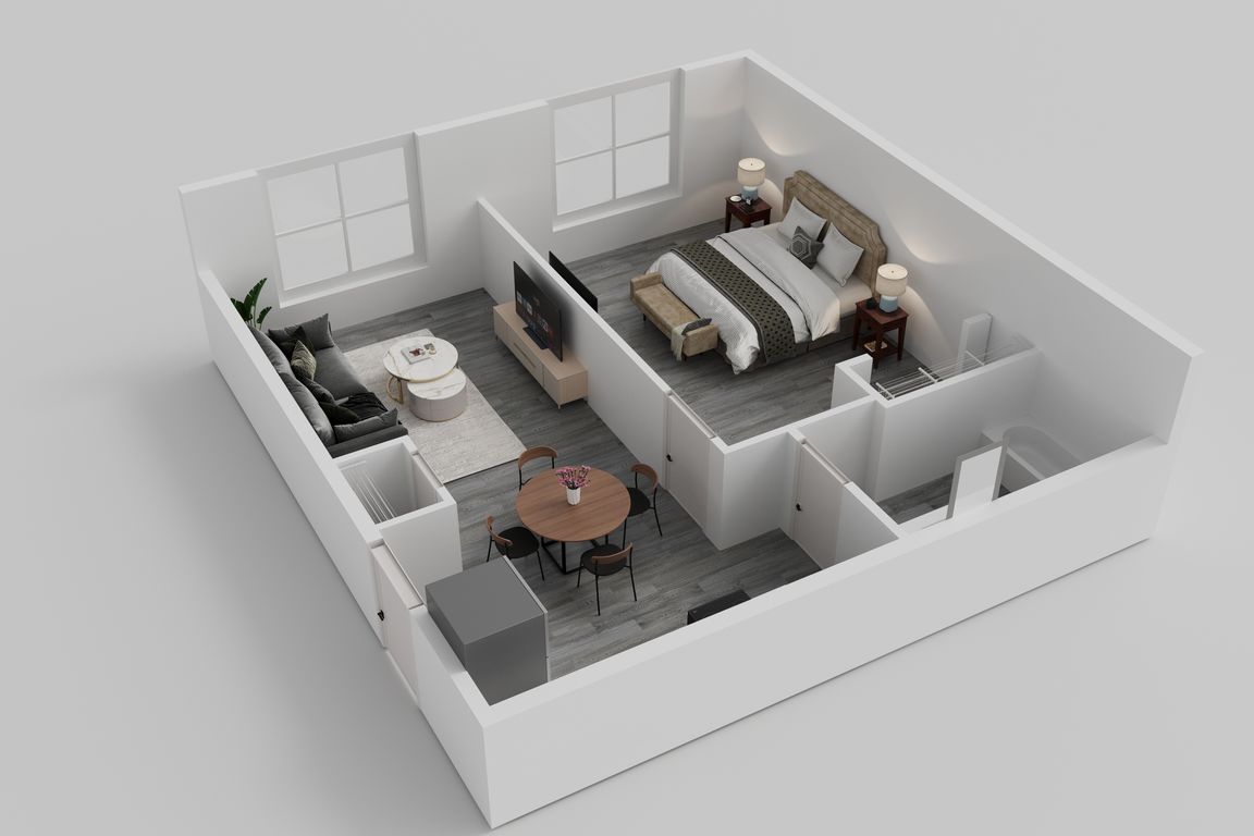 Larger 1 - Bedroom, 1 - Bathroom
