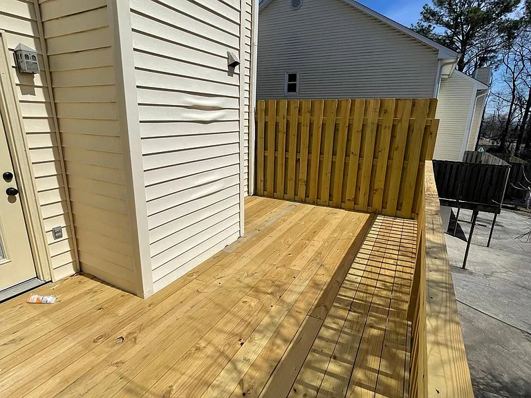Large New Deck/Patio. Plenty of room for BBQs and entertaining