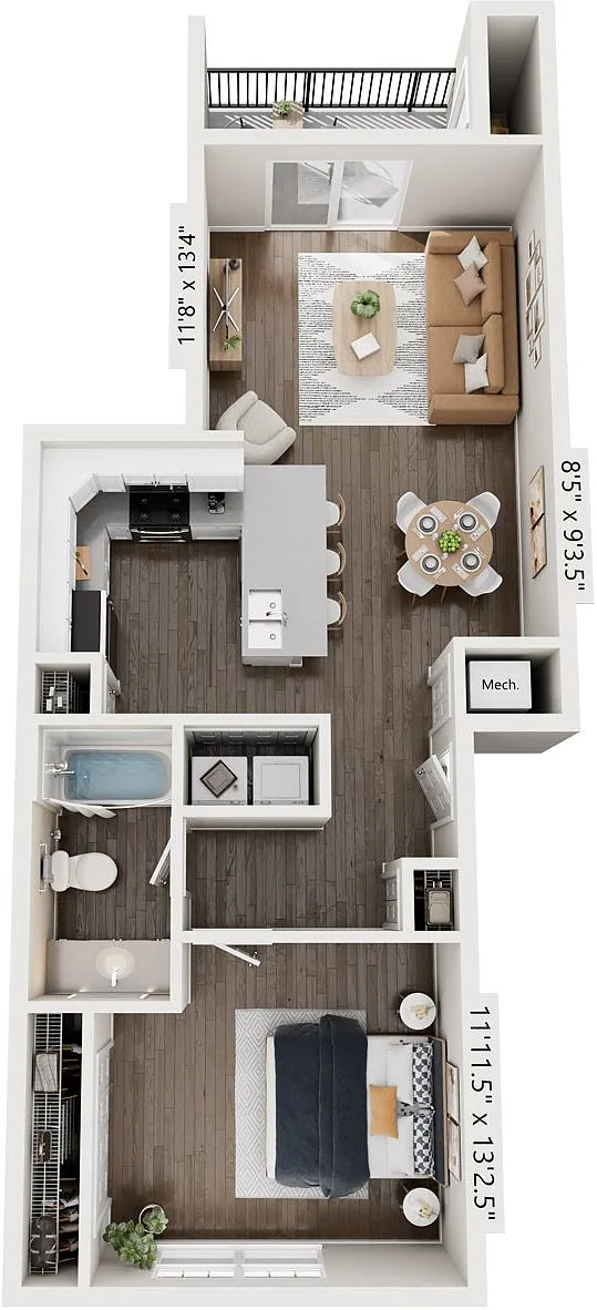 Floor plan One Bedroom