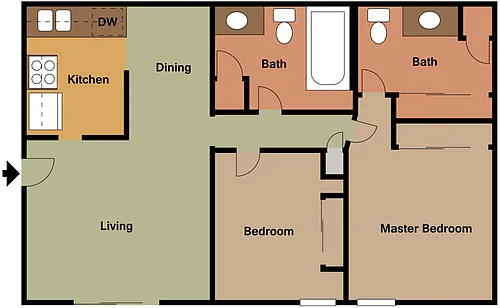Floor plan 2 Bedroom