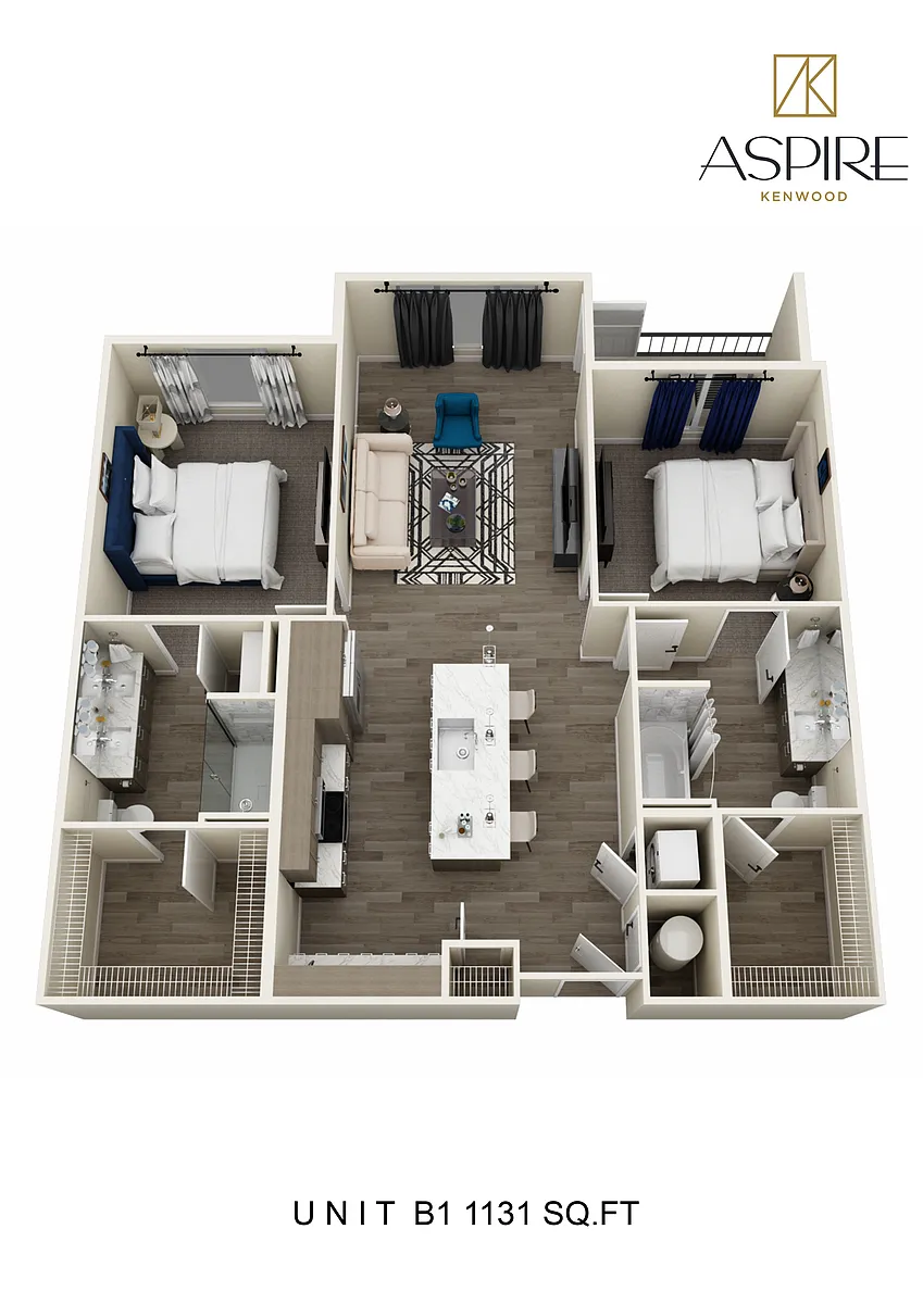 Floor plan Two Bedroom