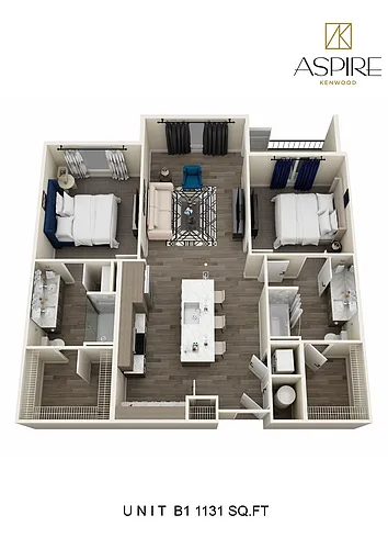 Floor plan Two Bedroom