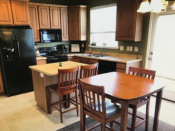 Kitchen, dining, back door