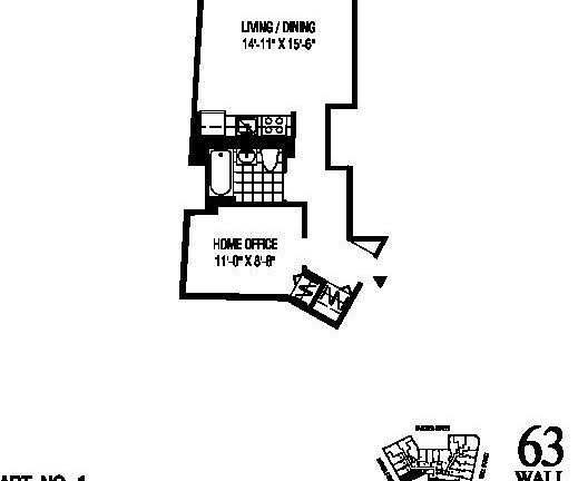 4th image of 63 Wall St APT 1301