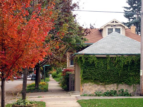 Rear View with Brick Garage