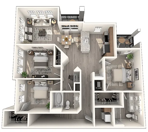 Floor plan C1U with Garage
