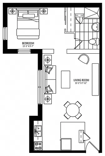 Floor plan 5-7 Don St - Plan B