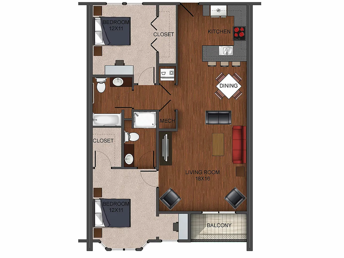 Floor plan 2 Bedroom