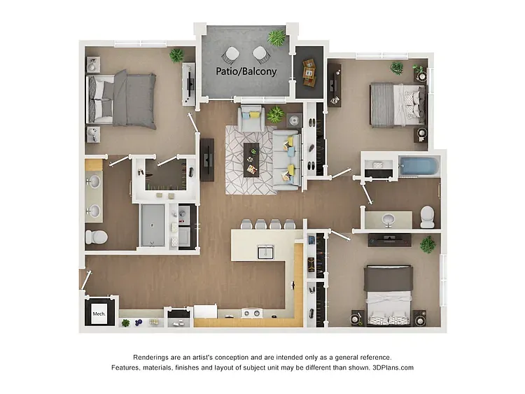 Floor plan 3 Bed 2 Bath