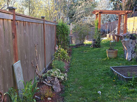 Fenced yard for pets