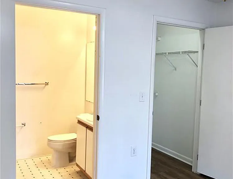 bedroom, bathroom and walk-in closet
