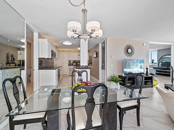 view of dining room and kitchen
