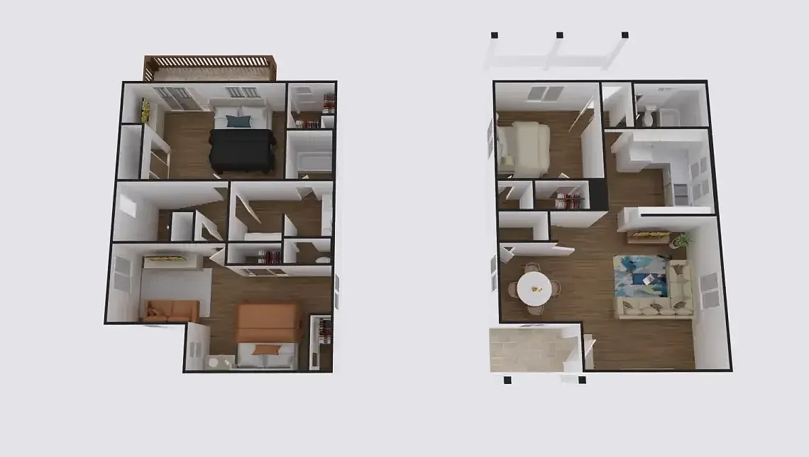 Floor plan 3x2 Townhome