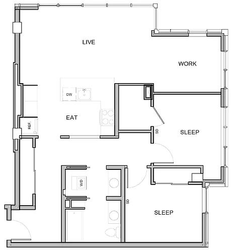 Floor plan 2X1 - D2