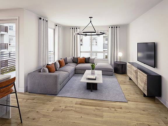 Spacious illuminated gathering room