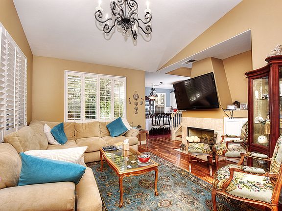 Living room with fireplace