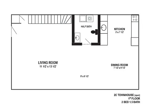 Floor plan 2C Open