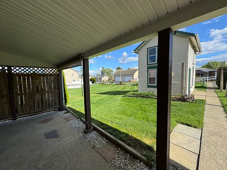 Rear patio & backyard