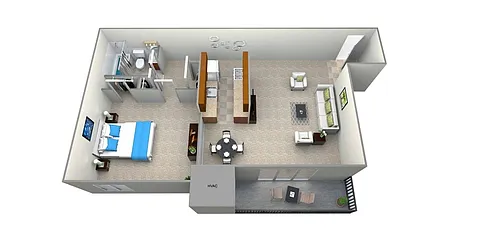 Floor plan One Bedroom (Classic)