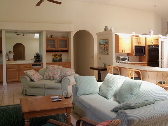 Family room with built ins