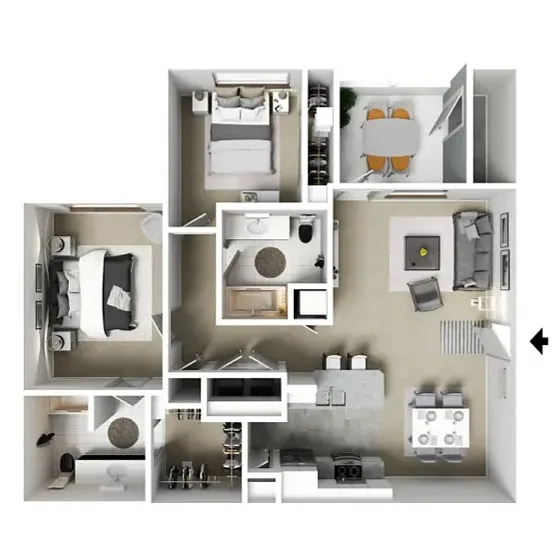Floor plan Two Bedroom