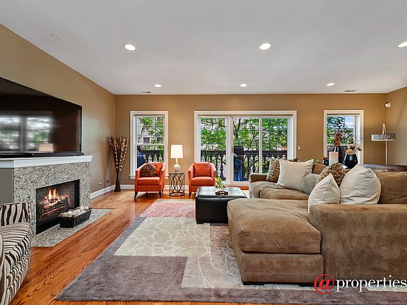 Living Room has Sliding Glass Doors to Front Deck