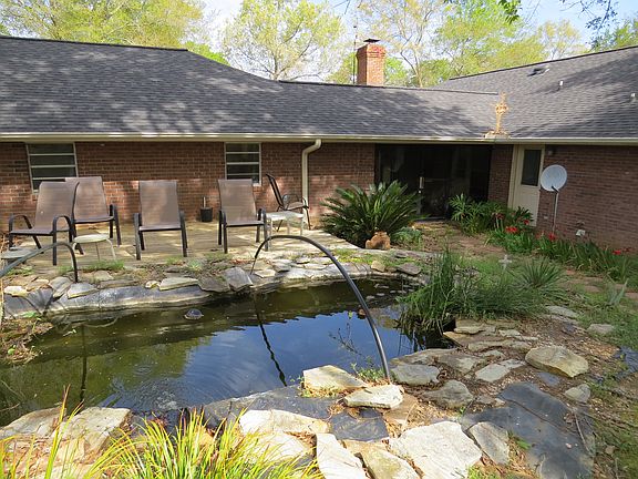 Back deck and koi pond