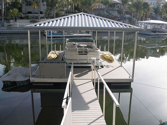 new dock with canopy