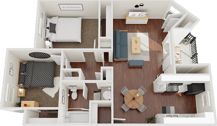 2x1 Floorplan Diagram