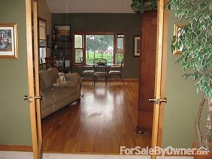 View of the family room from the formal sitting room