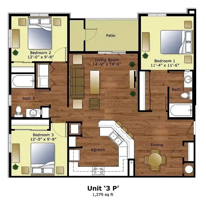 Floor plan 3P