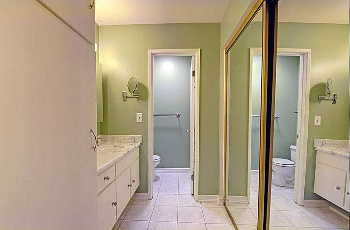 Bathroom and closet area