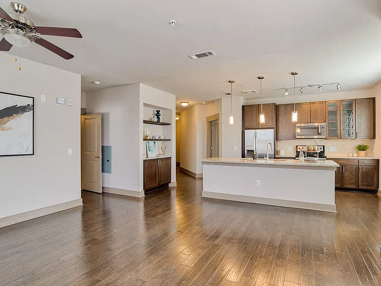 Natural light will fill your living space through large windows