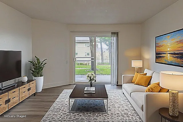 Madera Court Apartments - Troutdale Oregon - Virtually Staged Living Room