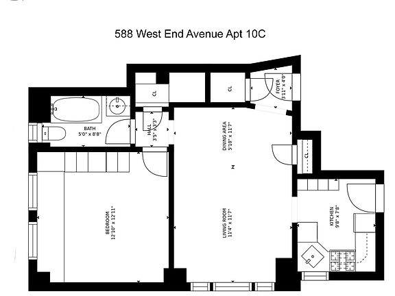 2nd image of 588 W End Ave APT 10C