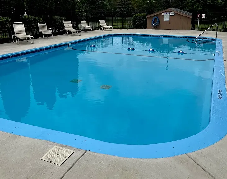 refreshing swimming pool to enjoy during the summer months.