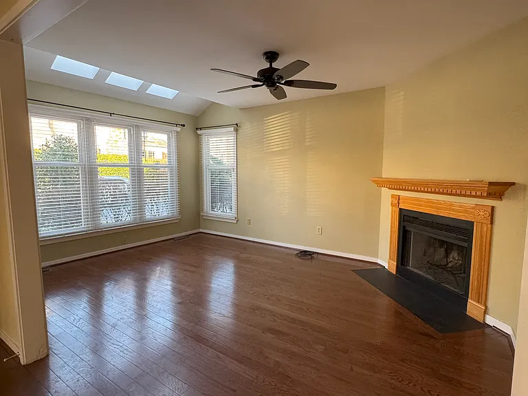 Fireplace in living room / office