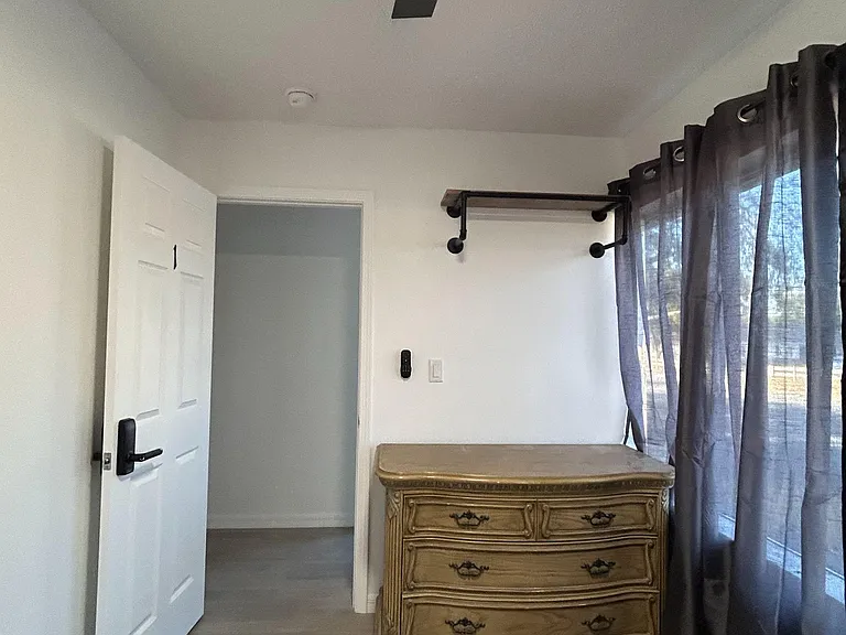 Dresser, clothes hanging bar