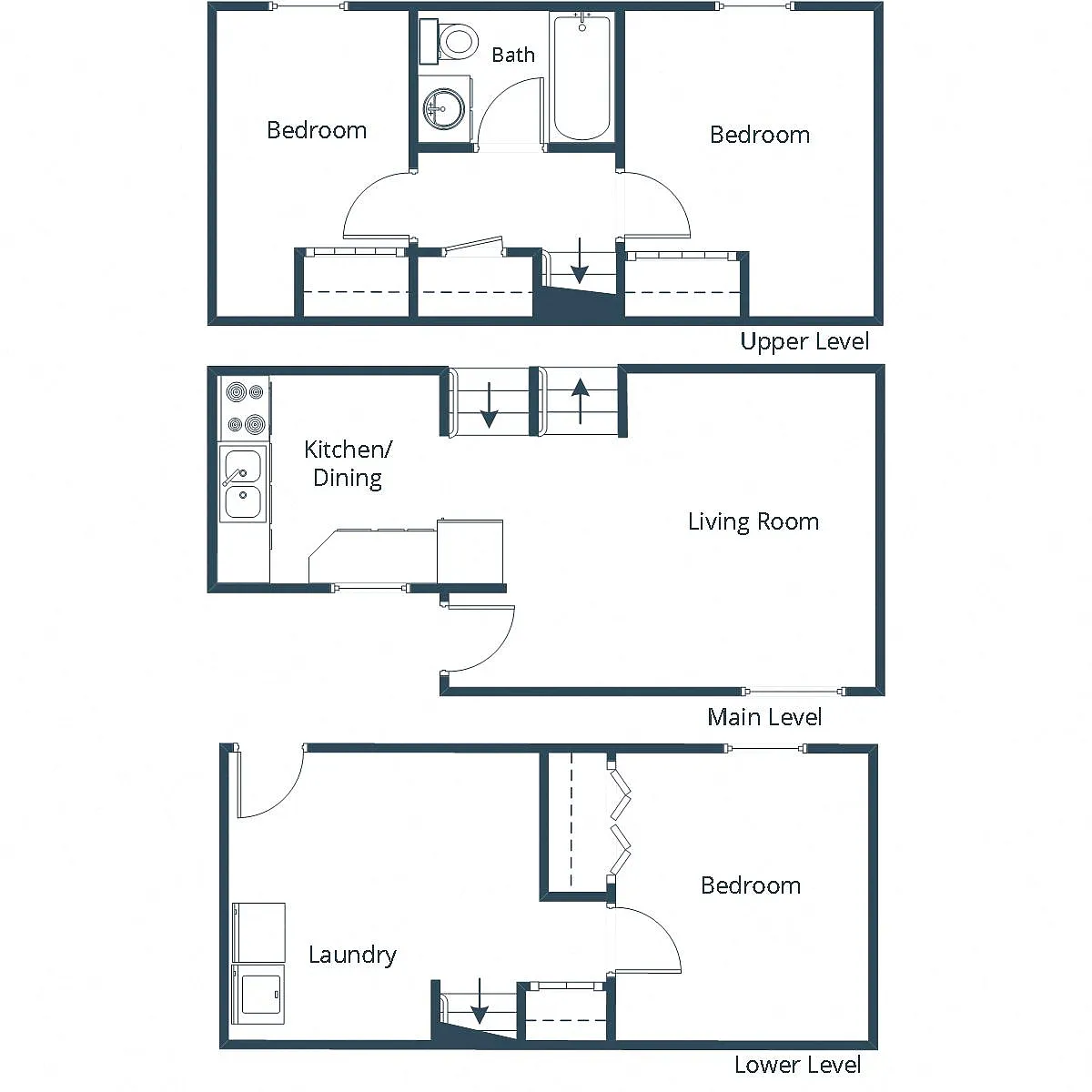 Floor plan Three Bedroom 31B