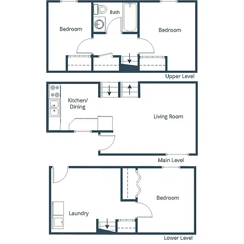 Floor plan Three Bedroom 31B