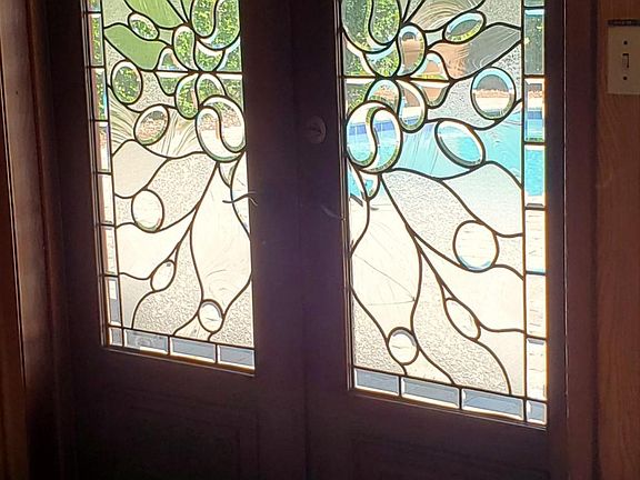 Stained glass front doors