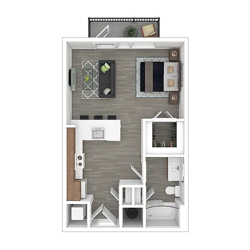 Floor plan Studio Affordable - E1