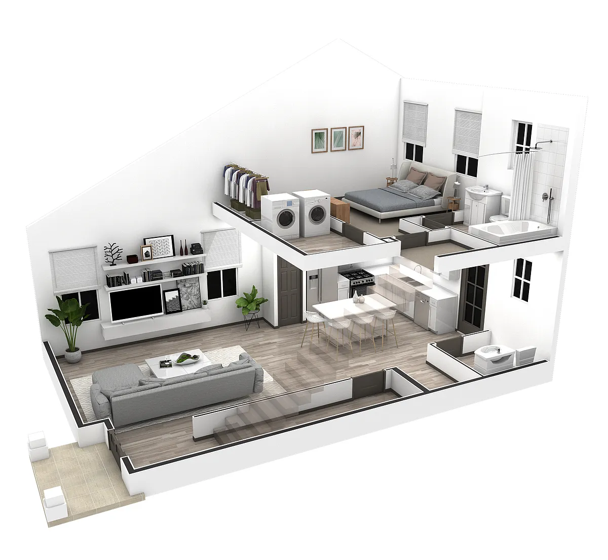 Floor plan 1BR Vista Triplex