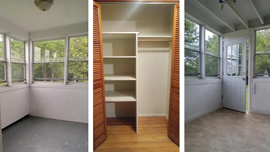 Porch View & Hallway Closet