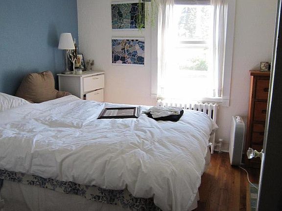 Primary Bedroom in old paint scheme, with furniture for scale