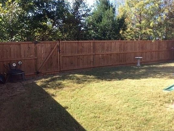 Privacy fenced back yard